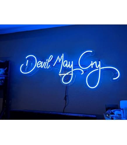 Devil May Cry Neon Sign, DMC LED Light, Game Wall Decor, Custom