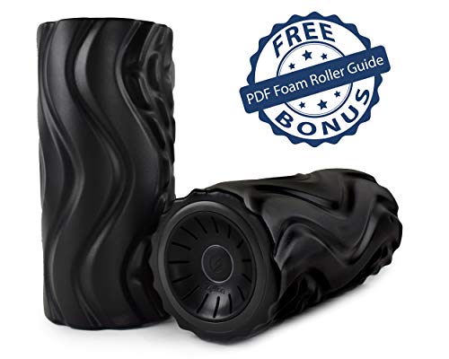 Zyllion Vibrating Foam Roller with 4 Intensity Settings - Rechargeable High Density Massager for Post Workout Muscle Recover, Myofascial Release, and Deep Tissue Massage, ZMA-22 (Black/Black) - Thumbnail 6