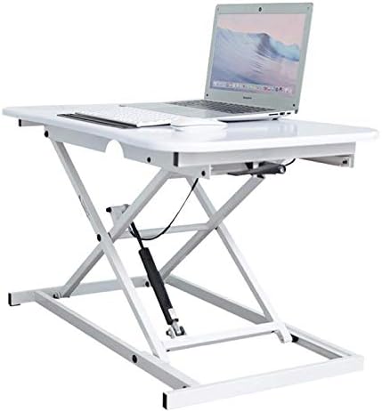 Belleashy - Escritorio de pie ajustable con soporte de pie para