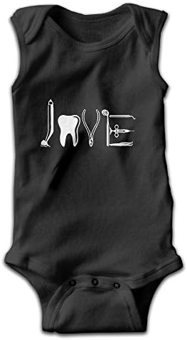 LOVE By Dental Equipments T-shirt Dentist Health Care Unisex-Baby Sleeveless Bodysuit 100% Cotton Bodysuit Onesies 6 M