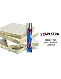 Amana Herramienta 46012-k CNC SC Spektra Extreme Herramienta Vida Coated espiral Compresión 1 2 D x 1   1 4 CH X 1 2 SHK X 3 inch de largo 3 Flauta Router Bit