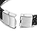 ORAZIO Stainless Steel Braided Leather Bracelet for Men Cable Cuff Bracelet Bangle CZ Inlaid 8 Inch