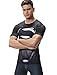 Red Plume Men's Film Super-Hero Diamond Logo Sports Black Shirt Running Party Short Sleeve Tee (L)