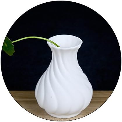 Mr. Garden DIY Paint Colors Ceramic White Small Vases,Home Decor Flower Pots D1.3-InchxH3.54-InchxW2.56-Inch,Set of 2 With 2Pack Pigments & Pens