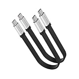 [2-Pack] USB Type C to C Cable USB C to USB C 3.1 Gen 2 Cable 10Gbps 4K HD Video Data Transfer 5A Fast Charging 100W for MacBook Google Pixel Nexus 6P Samsung T3 T5 USB 3.1 SSD LaCie Acer MS700-0.7ft