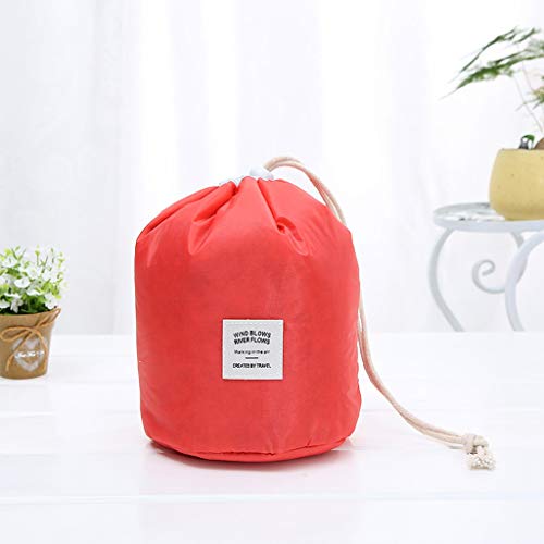 FunDiscount Fashion Cosmetic Bag Drawstring Round Barrel