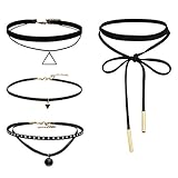 FIBO STEEL Leather Chain Necklace for Women Girls Choker Tassel Necklace Velvet Length Adjustable