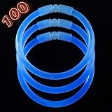 Glow Sticks Bracelets Party Pack - Bulk 100 Stick - Extra Bright Glow In The Dark Party Supplies - 8