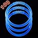 Glow Sticks Bracelets Party Pack - Bulk 100 Stick - Extra Bright Glow In The Dark Party Supplies - 8