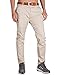 ITALY MORN Men's Chino Khaki Flat Front Casual Pants L Cream Khaki