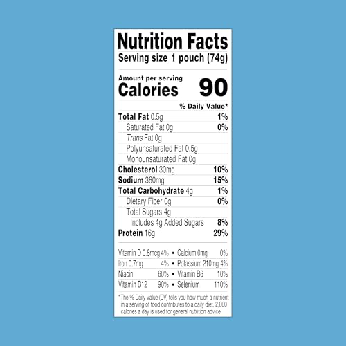 STARKIST TUNA CREATIONS SWEET AND SPICY, 2.6 OZ POUCH (1 PACK) READY TO EAT WILD CAUGHT TUNA, 16G PROTEIN, 90 CALORIES PER SERVING, GLUTEN FREE, SOY FREE, KOSHER, PERFECT FOR SALADS, MEALS AND SNACKS