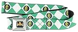 Power Rangers Logo Ranger Diamonds Adult Seatbelt Belt (One Size, Green)