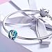 DALARAN Sterling Silver Moon Star Charms for Bracelet Blue Starry Sky S925 Bead Charm