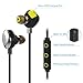 mifo U5 Plus Sports Bluetooth Headphones in Ear, Magnetic Aluminum Design IPX7 Waterproof apt-X Earphone, 8 Hours Playtime Noise Canceling NFC Stereo Headset with Mic for Sports Gym etc.(Black)