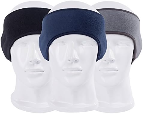 3PCS Fleece Headband Ear Warmer For Women & Men,Ear Muffs - Stay Warm & Cozy With Our Thermal Polar Fleece & Performance Stretch. Perfect For Sports,Ski,Running,Cycling,Daily Wear
