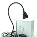 QUANS 5W Clip on Clamp Gooseneck COB LED Desk Table Light lamp Cool White 19inch Neck Black
