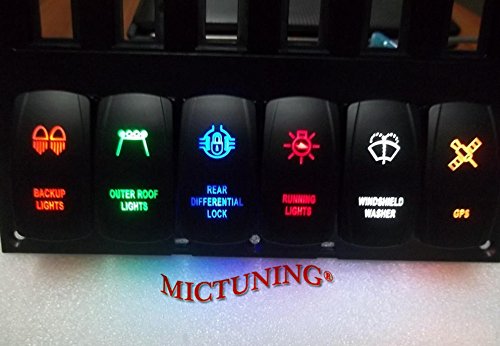 mictuning 5Pin ZOMBIE Rocker Switch ON-OFF LED Light 20A ... jeep tj rocker switch wiring 