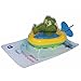 YOSWAN Amphibious Pull and Go Car Playset Bathing Soft Rubber Duck Crocodile Pelican Animal Swimming Bathtime Fun Bath Tub Toys for Boys Girls Toddlers (Duck+Crocodile+Pelican)