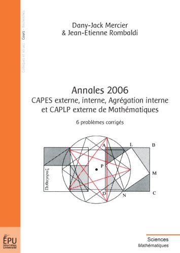 Annales 2006 CAPES externe, interne, agrégation interne et CAPLP externe de mathématiques