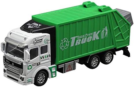 JKRTR 1:32 Racing Bicycle Shop Truck Toy Car Carrier Vehicle Garbage Truck（Green,One Size）