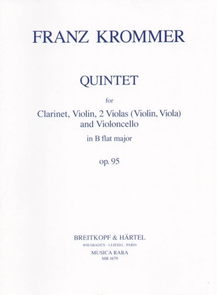 QUINTETT IN B OP. 95 CLARINETTE