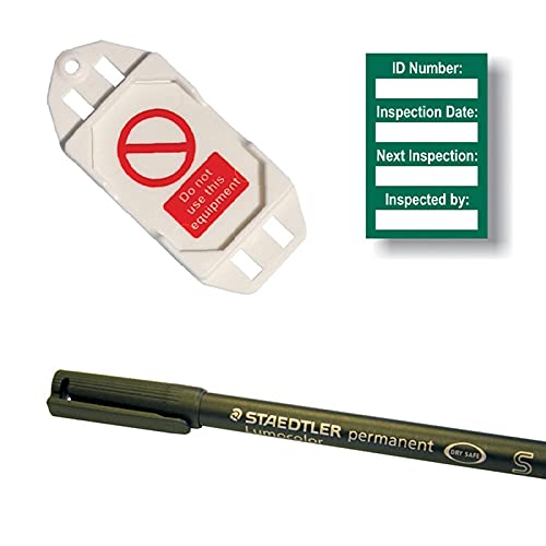 Harness Inspection Tagging Kit 20 x Holders 40 x Inserts 1 x Pen