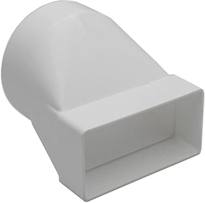Kair 110x54mm Rectangular to 100mm Round Ducting Adaptor Connector UK Made