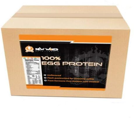 New World Nutritionals 100% Egg-White,Non-GMO,No-Additives, Fat-Free Protein Powder, Bulk Direct,Outrageously Delicious (3 lbs, Chocolate)
