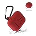 Airpods Protective case with Strap Silicone Cover Keychain Strap for Apple Airpod Accessories - Red by GIM