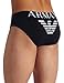 Emporio Armani Men's Classic Eagle Stretch Cotton Brief, Black, Medium