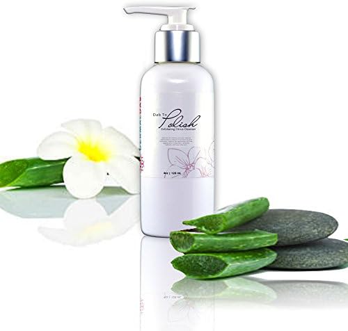 Dab to Polish: Mild Exfoliating Cleanser - Citric Acid, Vitamin C & Rice Bran - Perfect for Rosacea & Eczema, Brighten Your Complexion, Control Breakouts, Cleanse Pores & Dissolve Blackheads (2oz)