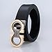 Men's Fashion Comfort Genuine Leather Belt Adjustable Buckle, by Trim to Fit (Black/Gold, Wasit Size 26