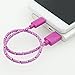 OKRAY 10 Pack Mini Short Micro USB 2.0 Sync and Charging Data Cable Cord with Round Nylon Braided Fabric for Android, Galaxy, HTC M9 M8, LG G3 G2, NOKIA, Google Nexus, Blackberry - 11.8 Inch (30CM)