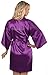 VEAMI Women's Short Kimono Robe-Majestic Violet-Small, Bridesmaid Edition