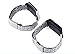 GOOQ New Solid Stainless Steel Watchband Wristband for Samsung Galaxy Gear 2 R380 Neo R381 Live R382 Smart Watch Strap Compatible with LG G Watch W100/W110 Smart Watch (Brushed Stainless)