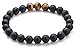 Hamoery Men Women 8mm Tiger Eye Stone Beads Bracelet Elastic Natural Stone Yoga Bracelet Bangle-21003