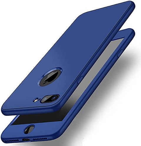 DOUMI Thin Shockproof Hybrid 360 TPU Gel Cover Case For Apple iPhone 8/8Plus 7/7Plus (7/8 Plus - 5.5 inch, blue)
