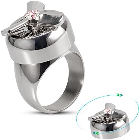 Fashion Rings Magic Jewelry set – Ring Gyro Leisure Hands Focusing Toys for Teen, Men and Women Size10