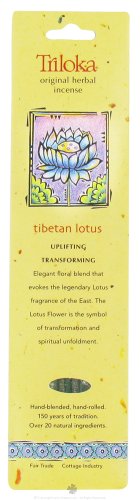 UPC 726078100199, Triloka - Original Herbal Incense Tibetan Lotus - 10 Stick(s)