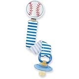 Mud Pie Baseball Pacifier Clip