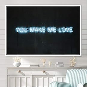signwin Framed Canvas Wall Art Illuminated Words 3D...