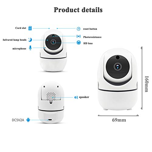 ZLFT Full HD 1080P 2MP WiFi Camera Indoor Pan/Tilt Wireless IP Camera,Remote Baby/Pet Monitor,Home Video Surveillance System,Intelligent Tracking,355°Horizontal&90°Vertical Rotation,IR Night Vision - Thumbnail 6
