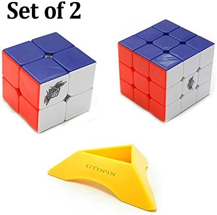 Gtopin Cyclone Stickerless  2x2 3x3 Speed Cube, Set of 2
