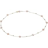 AOOVA Freshwater for Women, 5-6mm Near-Round Slightly Flawed, 45CM, Alloy Fashion Jewelry