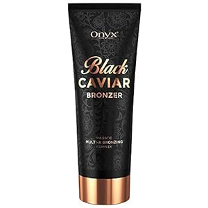 Onyx Black Caviar Sunbed Tanning Lotion - Black Bronzer & Tan Enhancer - Insanely Dark Tan for Men & Women