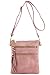 Isabelle Functional Multi Pocket Crossbody Bag (Dusty Pink)