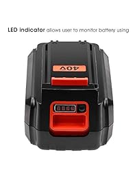 2 paquetes de 2500 mAh para Black and Decker 40 V batería de litio MAX LBX2040 LBX36 LBXR36 LBXR2036