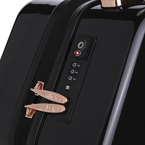 kensie 3d gemstone tsa lock spinner hardside luggage and tote