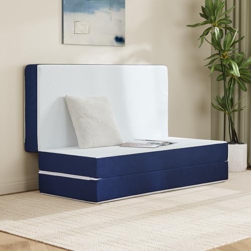 Slufra Foldable Mattress Full, 6 Inch Tri Fold Gel Memory Foam Mattress | Removable Washable Cove,Non-Slip Bottom for Stability, Sorf Breathable & Hypoallergenic Fabric