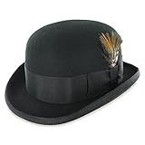 Belfry Bowler Derby 100% Pure Wool Theater Quality Hat in Black Brown Grey Navy Pearl Green